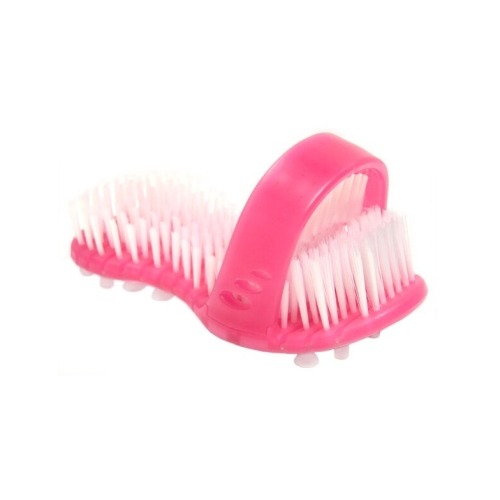Shower sandal foot scrubber in pink