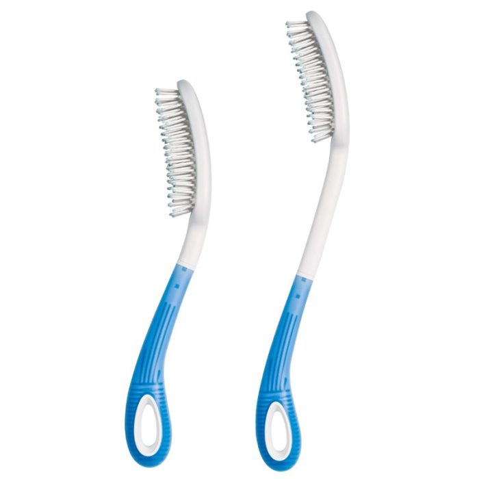 Etac Beauty Comb and Hairbrush shown in two lengths.