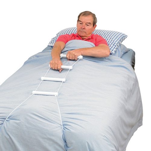 Homecraft rope ladder attached to bed base