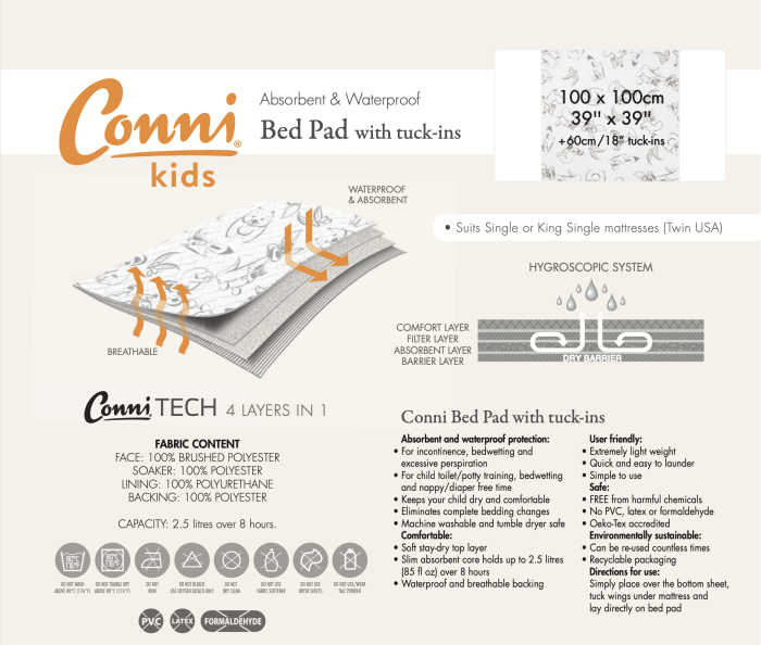 conni kids bed pad