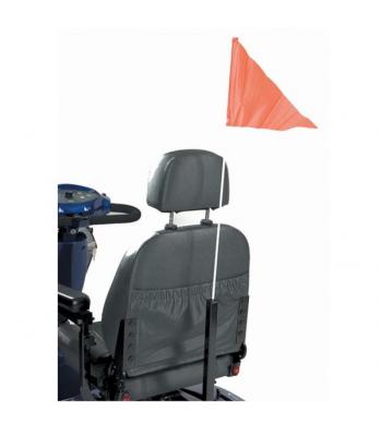 red scooter safety flag